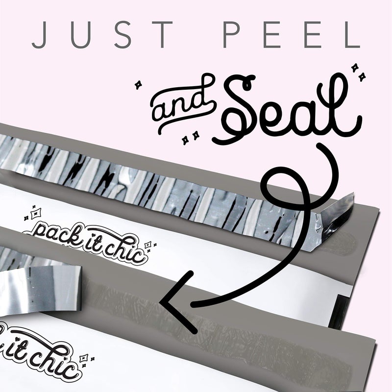 Pack It Chic - 10X13 (100 Pack) Navy Polka Dot - Thank You Poly Mailer Envelope Plastic Custom Mailing & Shipping Bags - Self Seal - Image 3